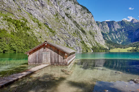 Gemeinde Schönau Landkreis Berchtesgadener_Land Obersee Bootshaus (Dirschl Johann) Deutschland BGL